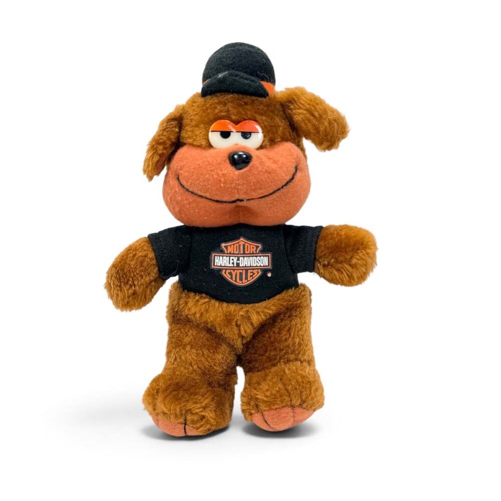 Vintage Harley-Davidson Biker Dog Plush Stuffed Animal Play-By-Play
